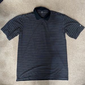 Nike Black Striped Skort Sleeve Golf Polo Size L